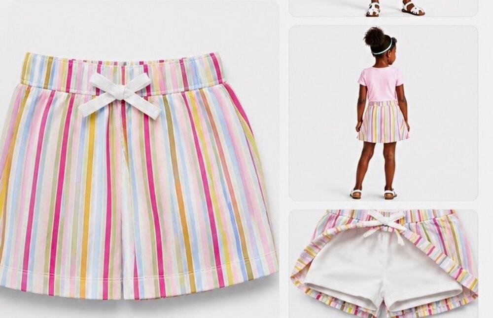 Cat & Jack | Girls 5T | Multicolor Striped Pull-On Skort Elastic Waist | NWT